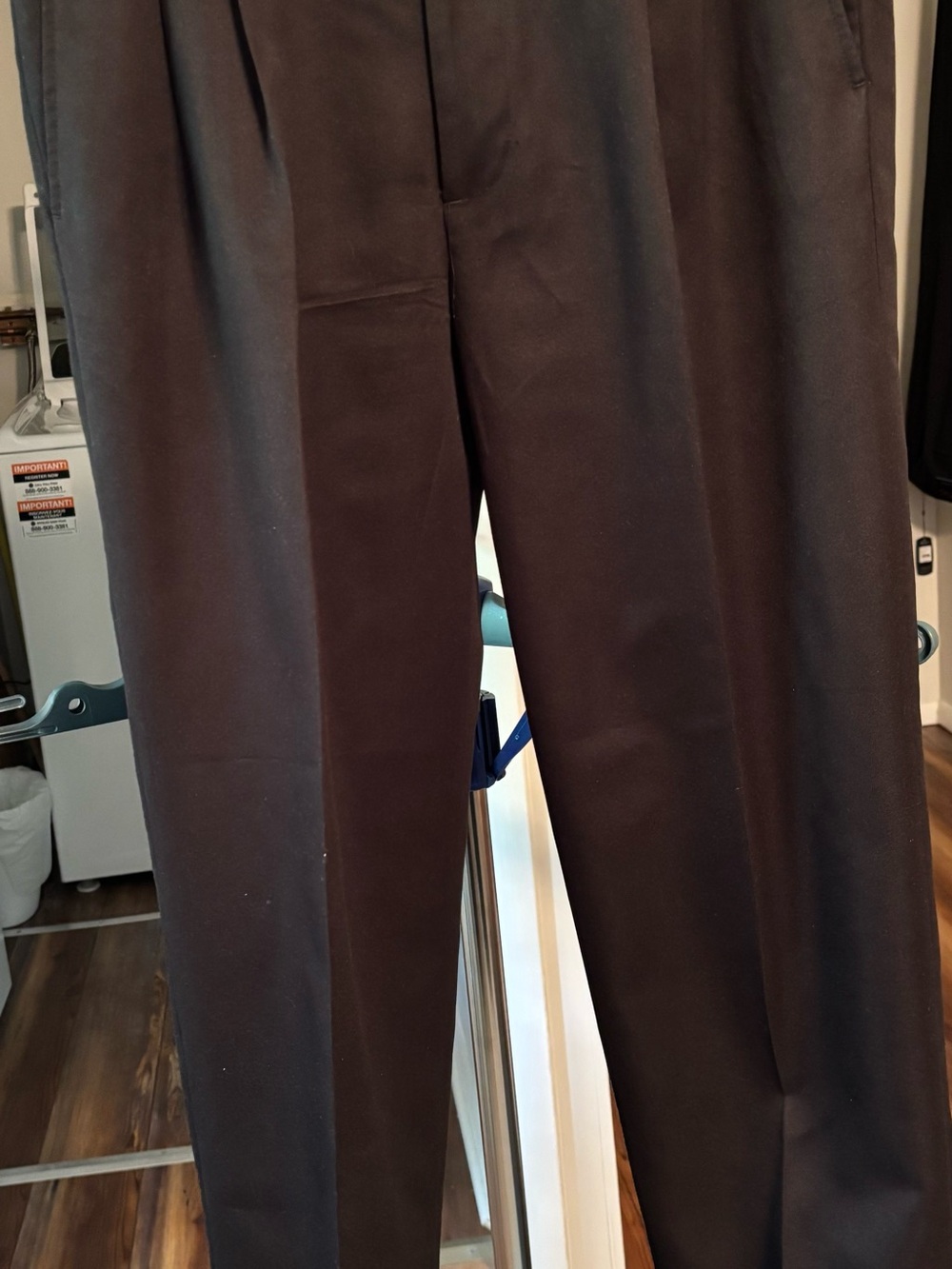 George Men's Black Pleated Dress Pants